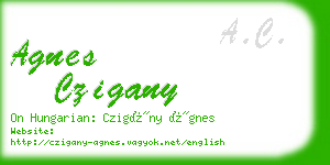 agnes czigany business card